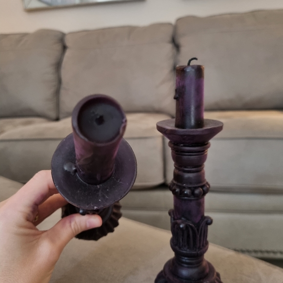Dusk Candles x2 dark purple - Picture 3 of 5
